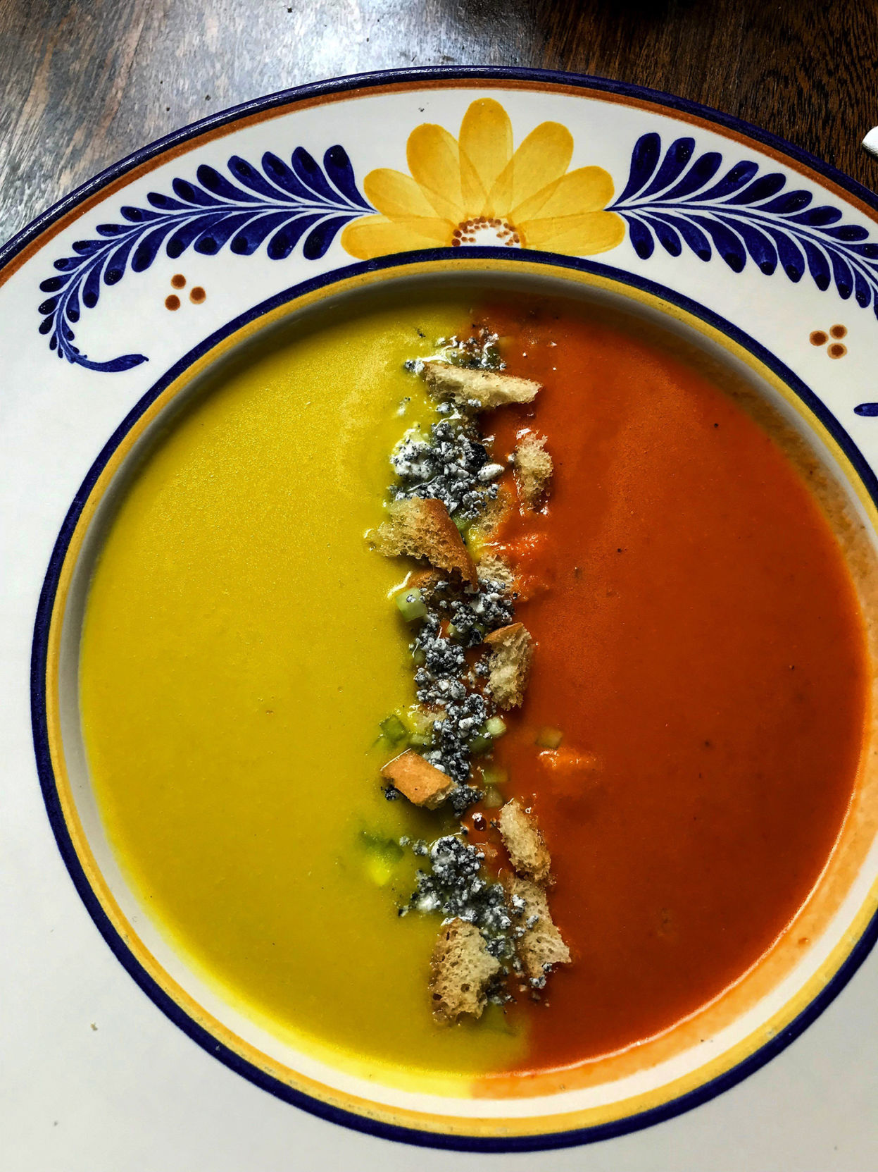 When the waiter delivered this bowl of gazpacho, I knew it was headed for Instagram. I shot it with my phone before I pulled out my Nikon, filled the frame and aimed straight down. And, yes, it was the most-liked Insta of the trip.
